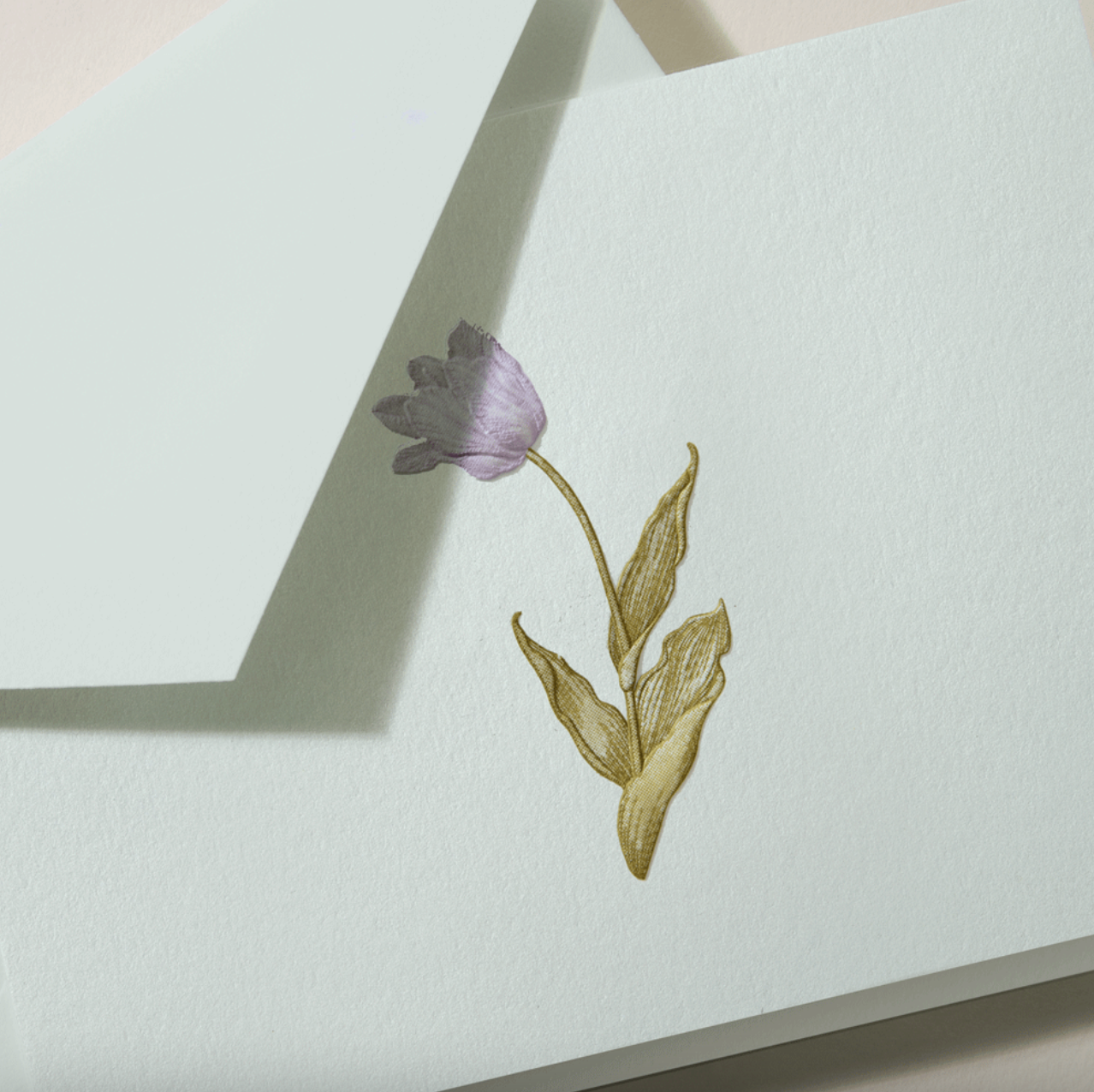 Crane & Co. Engraved Beach Glass Thank You Notes - Pack Of 10 Elegant Cotton Cards